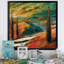 «Tuscany Valley Sunset Landscape», art mural sur toile traditionnel-2053835757-2053835756