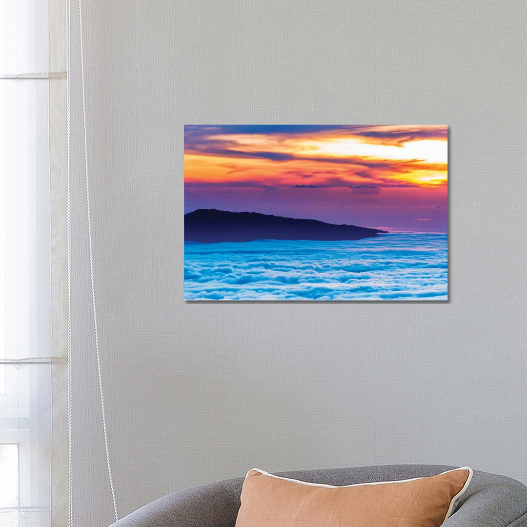 Hualalai Volcano From The Summit Of Mauna Kea At Sunset, Big Island, Hawaii, USA by Russ Bishop - Wrapped Canvas Gallery-Wrapped Canvas Giclée
