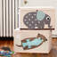 3 Sprouts - Boîte de rangement pour coffre à jouets pour enfants, loutre