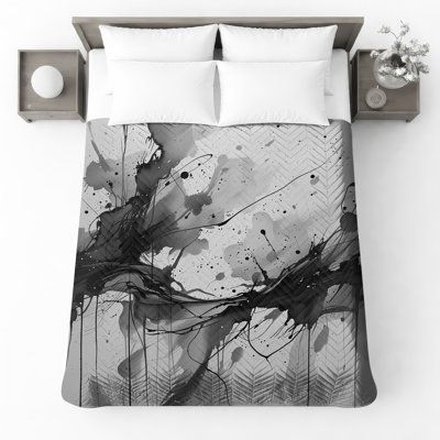 Couvre-lit matelassé noir