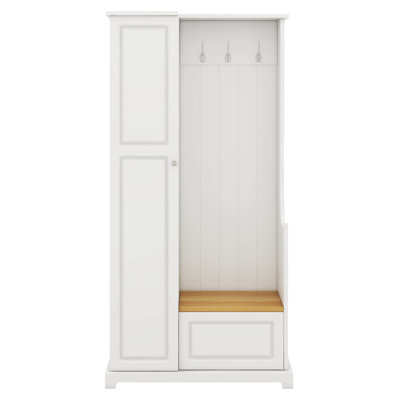 Hall Tree With Cabinet, Hall Tree With Flip-Up Bench, Hallway Shoe Cabinet With Adjustable Shelves And Hanging Hooks