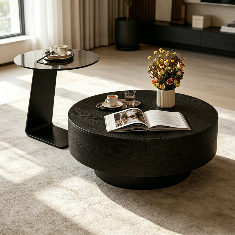 Hizer, Black/Gray, 13" H x 27.55" W x 27.55 D