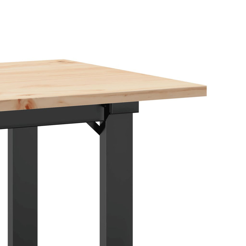Solid Wood Top Dining Table, 75cm H x 100cm W x 50cm D