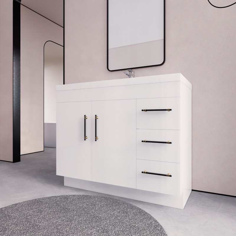 Ensemble de meuble-lavabo simple 42 po Eliza, Blanc