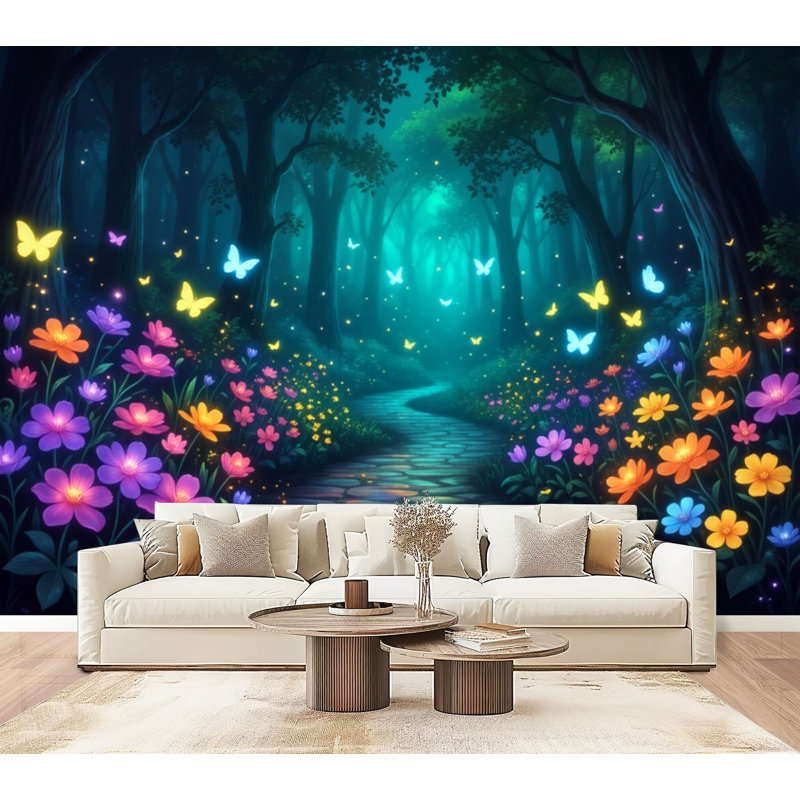 Red Barrel Studio Cottagecore Peel and Stick Wallpaper Magical Forest ...