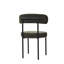Ensemble de 2 chaises de salle à manger, dossier rond de style Mid-Century, chaises rondes rembourrées-1984573955