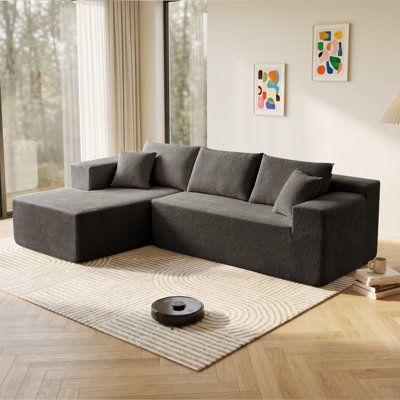 Ellie Cloudy Boneless Sectional Couch With L-shape Chaise, No Assembly Required, Modern Modular Sofa With Deep Seat, Upholstered Couches For Living Room Bedroom