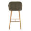 Tabouret de bar 29,5 po en lin avec pieds en bois-515651887