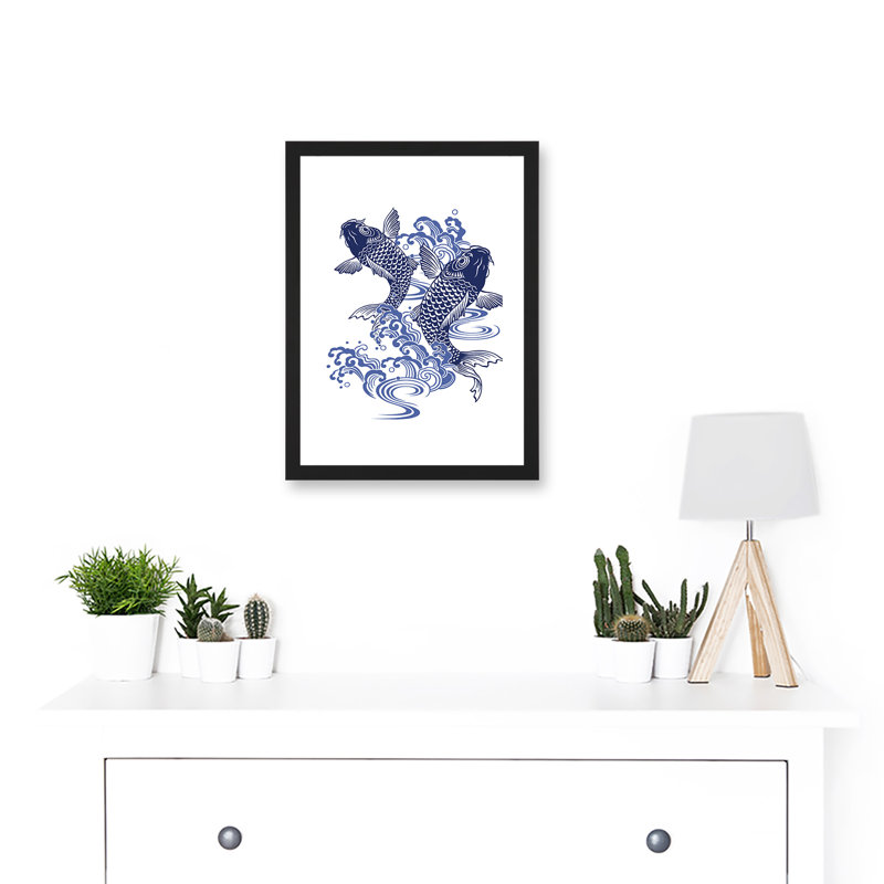 Japanese Koi Carp Fish - Single Picture Frame Print