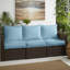 Coussin de canapé intérieur / extérieur Deep Horizon Sunbrella