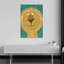 Cute Cartoon Lion Playful Whimsical Abstract Lion Wildlife Landscape Wall Art Print-1571945787