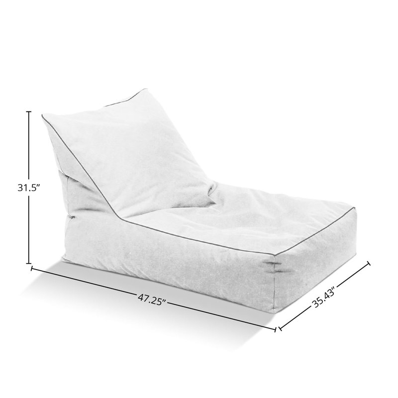 Bingo Sunbrella Outdoor Bean Bag, White