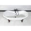 Baignoire sur pattes ovale en fonte 72 pouces Kingston Brass Aqua Eden-40026722