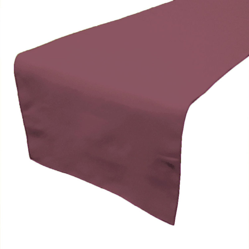 Chemin de table rectangulaire en polyester, 108 po x 24 po, Vieux rose