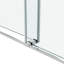 Porte de douche coulissante double sans cadre 60 po x 79 po, porte de douche double, verre trempé de 3/8 po (10 mm), acier inoxydable, chrome-129453898