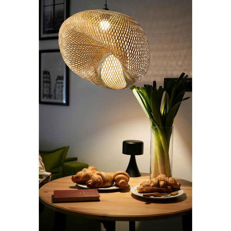 1- Light Rattan Woven Lighting Wabi-Sabi Natural Handmade Pendant Lamp