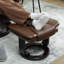 Faux Leather Swivel Manual Recliner