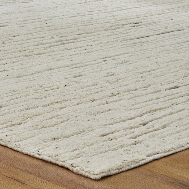Urban Ridge Wool Hand Knotted Area Rug in Drift Stripe, Rectangle 8' x 10'