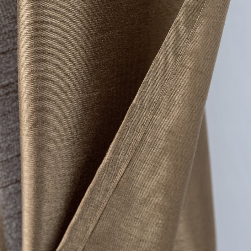Paire de rideaux en fausse soie Manvik, Taupe