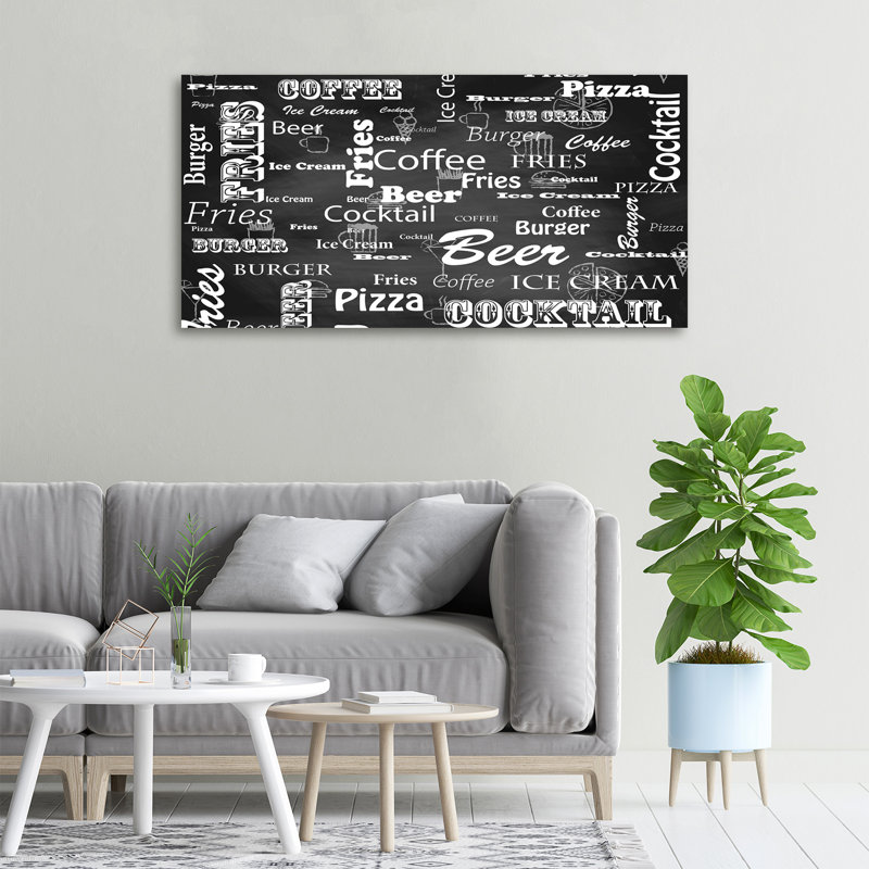 Menu In The Restaurant - No Frame Print on Canvas
