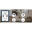 Miroir lumineux de salle de bain à DEL avec armoire de rangement 32 "x 24" avec rangement encastré ou à surface 2 portes à intensité variable 3 couleurs réglables anti-buée, tablette 2 prises, 2 ports USB
