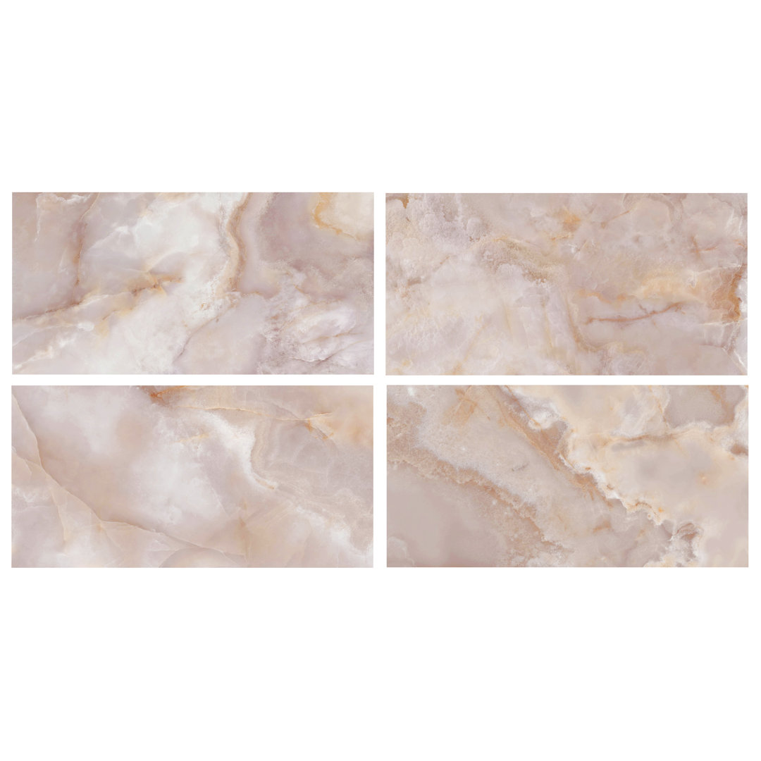Calla Onyx 24" x 47" Porcelain Marble Look Wall & Floor Tile (15.49 Sq. Ft. / case) Bond Tile 