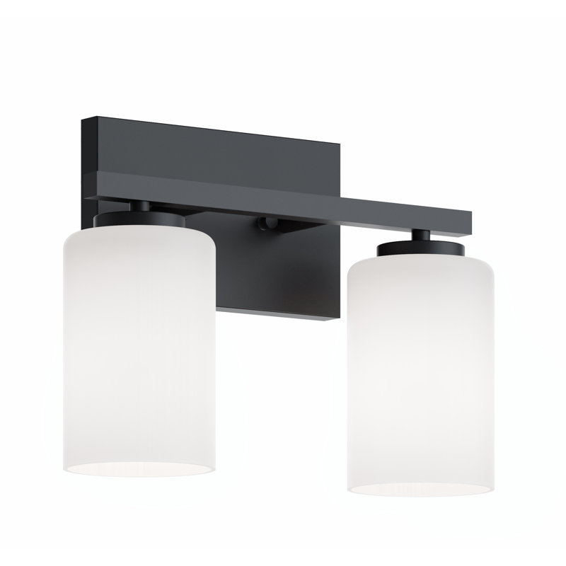 Hawking 13'' Vanity - Clear Glass Shade, Black