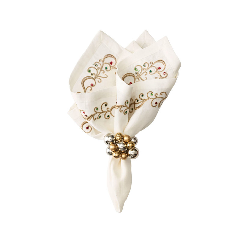 Bauble Napkin Ring, Gold/Silver