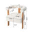 Chaise rembourrée en tissu Teddy