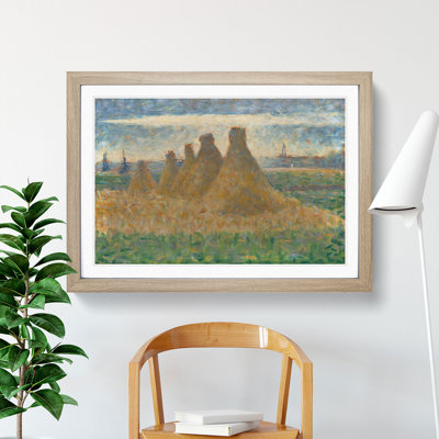 Haystacks by Georges Seurat - Framed Print