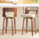 Tabouret de bar et de comptoir pivotant en similicuir