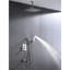 Douche en nickel brossé pour installation au plafond, en acier inoxydable avec tête de 16 po et douche de baignoire encastrée