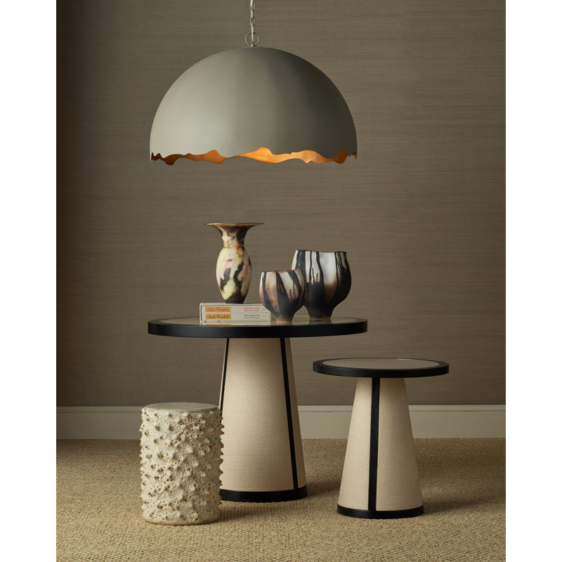 Deanna Raffia Entry Table, 30" H x 38" W x 38" D