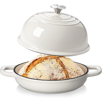 Nonstick Enameled Cast Iron Dutch Oven 5L, Sourdough Bread Pan with Lid