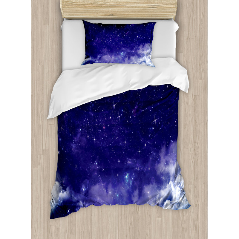 Space Modern & Contemporary Polyester Duvet Cover, Twin