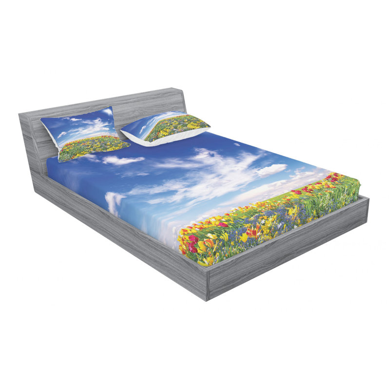 Microfiber Sheet Set, Queen Sheet Set with Fitted Sheet