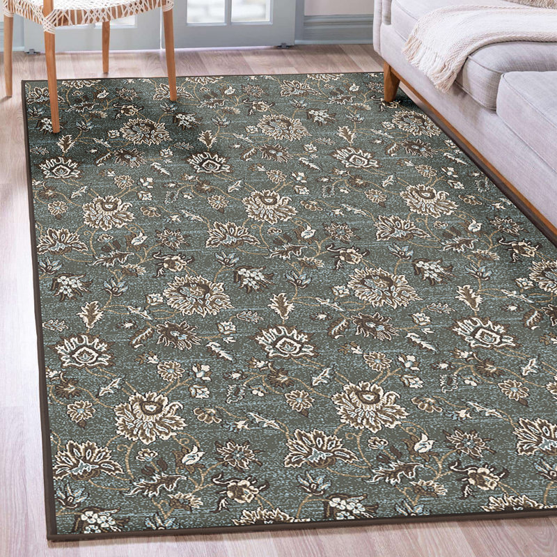Tapis oriental vert Ackermanville, Rectangle 7 pi 10 po x 10 pi 6 po