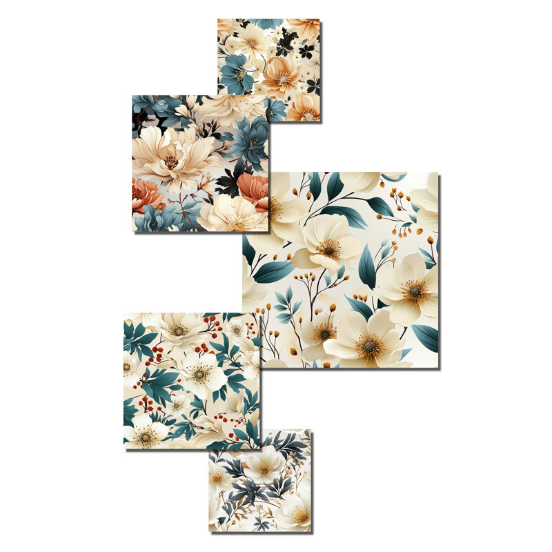 Gardiner - Ensemble d'art mural floral de 5