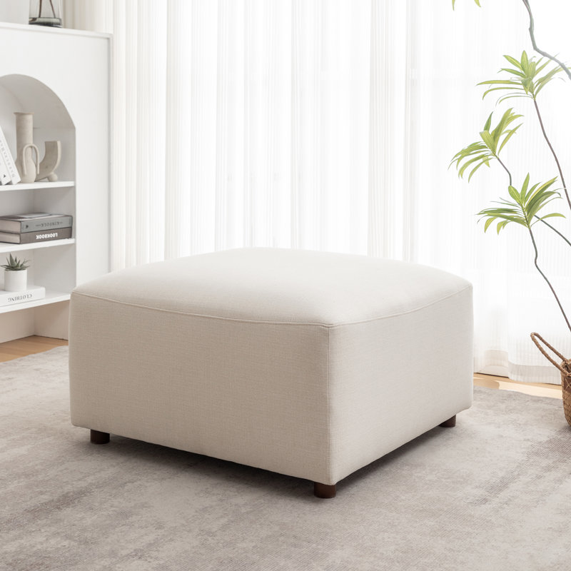 Repose-pieds modulaire Duvall - Tissu performance, Polyester beige