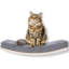 Tablettes et perchoirs courbés pour chat, lit mural flottant pour chat avec coussin confortable