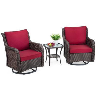 Celiyah Wicker Premium All-Weather Wicker Outdoor Dining Armchair with Cushion