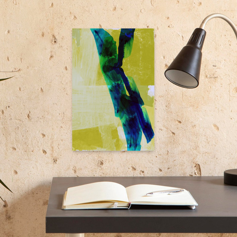 Art abstrait contemporain audacieux Abyssal Drift, H 18 po x l 12 po