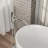 Waterfall Stream Brass Matte Black Luxury Bathroom Tub Faucet