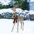 Rattan Standing Reindeer with Bow and LED Lights