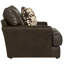 Fauteuil club 47 po en cuir fleur italien avec 1 coussin décoratif