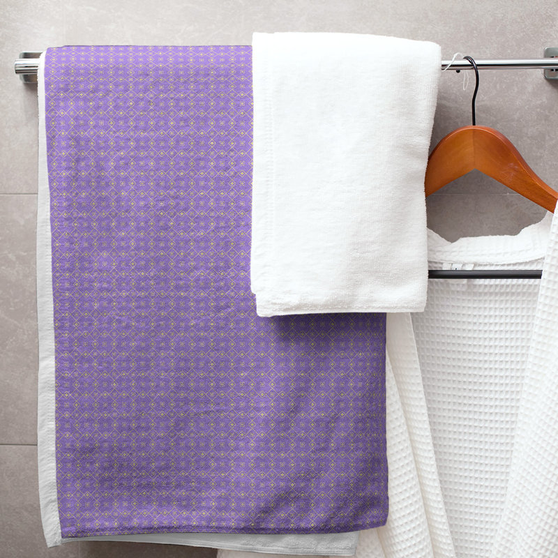 Katelyn Elizabeth Bath Towel, Purple/Yellow