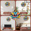 Horloge murale 10 po en MDF rond avec mouvement à quartz silencieux et crochet sans perceuse (piles AA non incluses)
