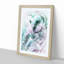 Barn Owl Abstract Art - Picture Frame Painting Print-55683405-55683409