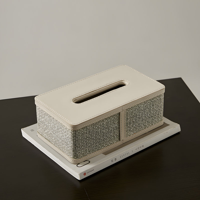 Couvercle de boîte à mouchoirs en cuir de luxe pour la maison, design créatif et minimaliste, parfait pour le salon, la salle de bain et la salle à manger