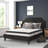 Aluino Tufted Platform Bed with 10 Inch Pocket Spring Mattress-863354460-863354461